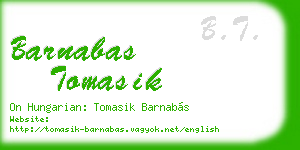 barnabas tomasik business card