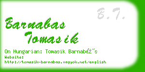 barnabas tomasik business card